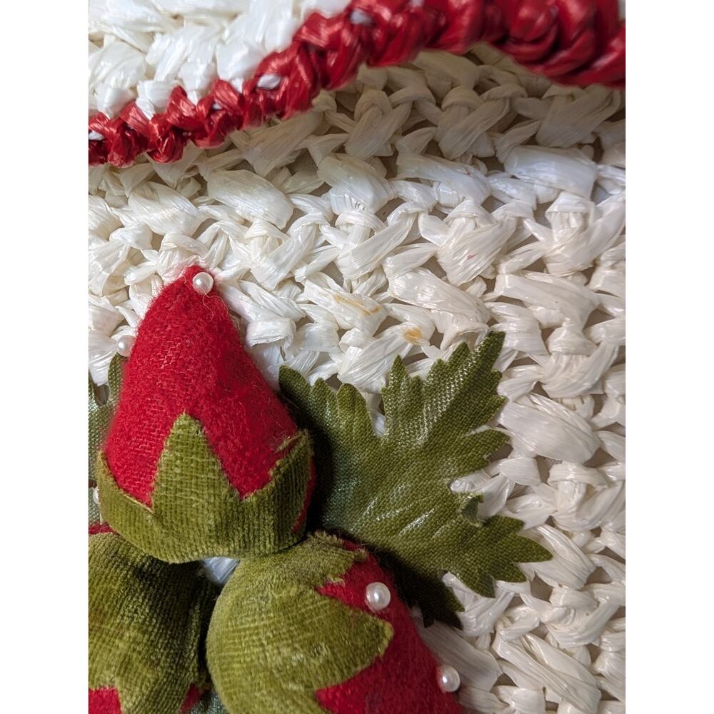 Vintage Magid Straw Strawberry Tote Bag Handbag Woven Raffia Cottagecore... - Picture 8 of 16